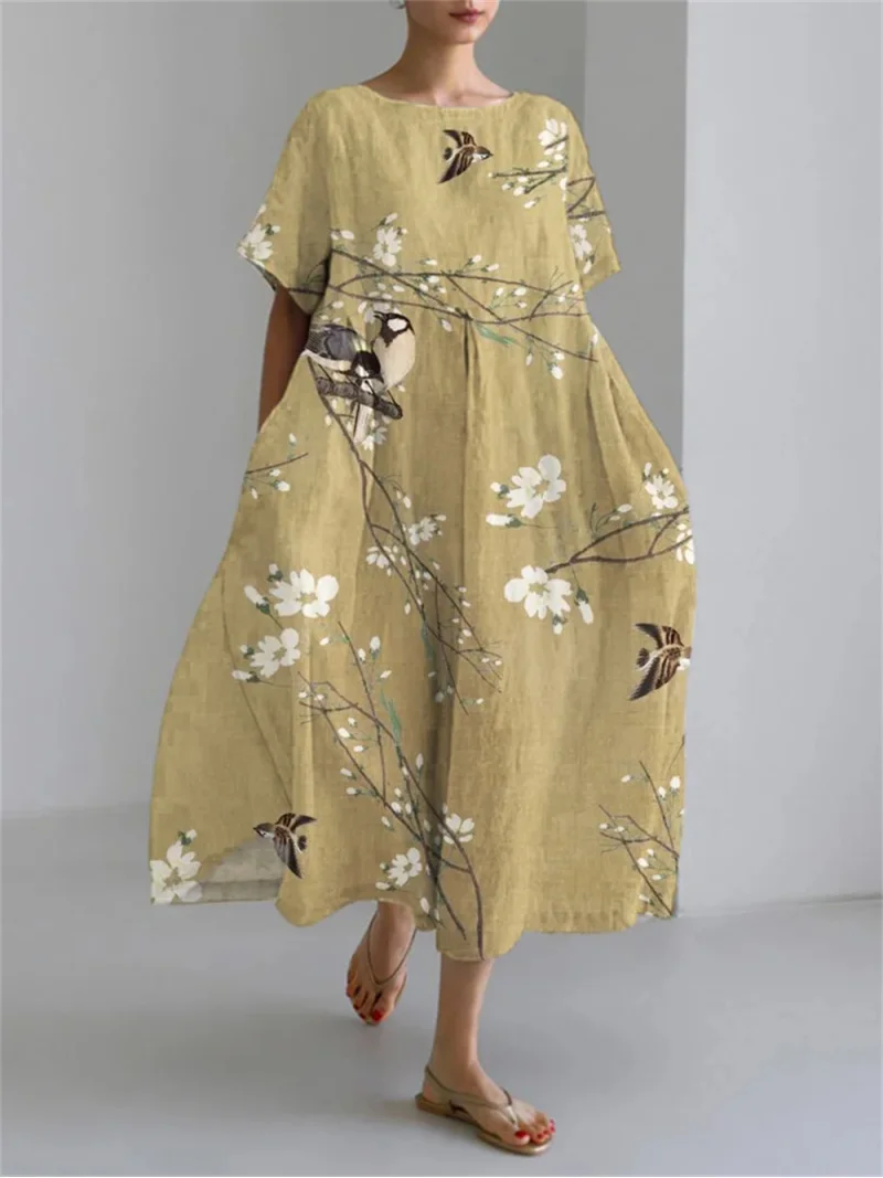 Женское платье MCDV с принтом птицы