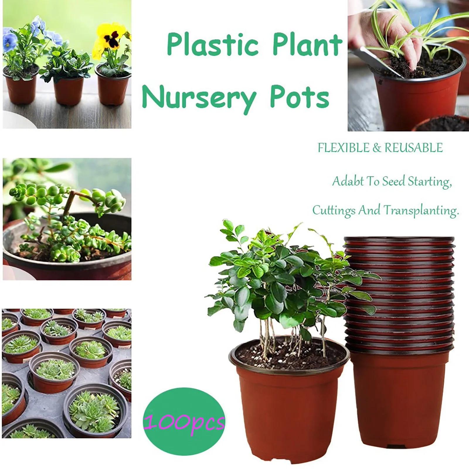 

Wall with Artificial Plants Large Plastic Seedlings Plant Pots Polyurethane Seed Starting Windowsill & Garden Black Ceramic Vase