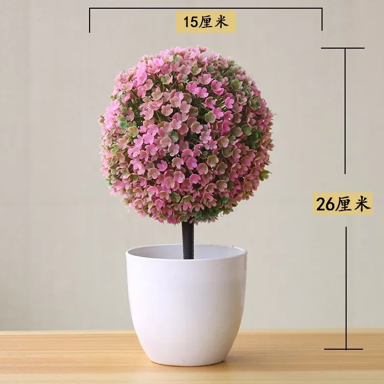 

2022 Flowers Bonsai Bright Color Lifelike Fake Artificial Plants Potted Plants Home Wedding Hotel Garden Decorations