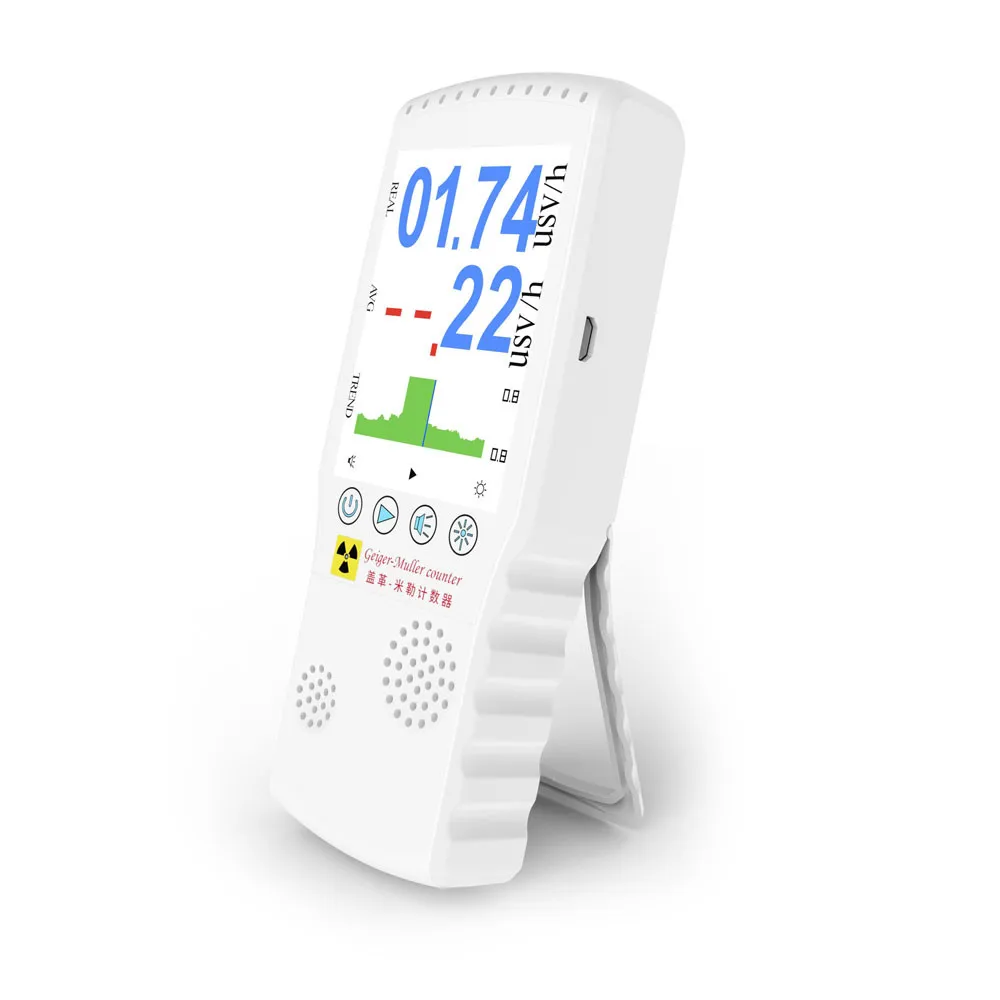 

Radiation Detector Handheld Geiger Test Counter Multifunctional Nuclear Radiation And Electromagnetic Detector LCD Radioactive T