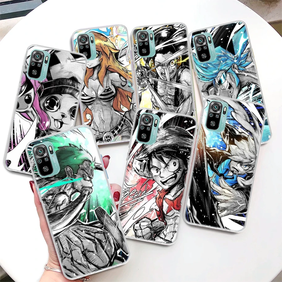 

One Piece Art Coque Phone Case For Xiaomi Redmi 10 9 9A 9C 9T 8 8A 7 7A 10A 10C Prime 6 6A K20 K30 K40 Pro S2 Soft Cover
