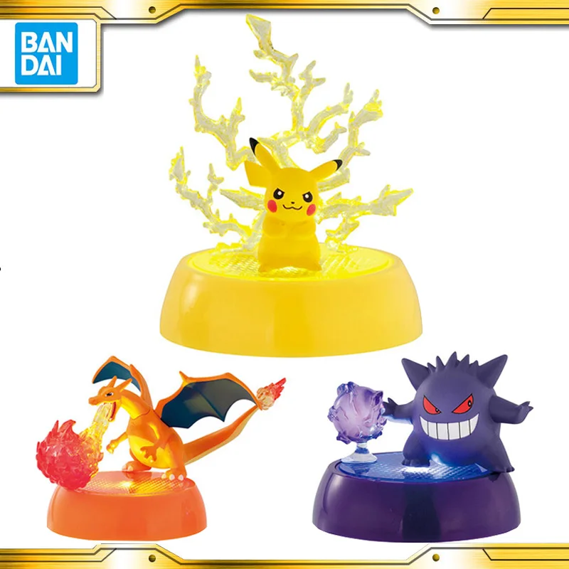

Световой Покемон Bandai Pikachu Gashapon, волшебный ребенок с особым эффектом, Пикачу гэнгар, Charizard, детские игрушки, рождественский подарок