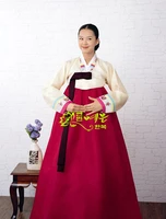 ladies hanbok korean original imported fabric korean national costume bride hanbok color strip sleeve hanbok