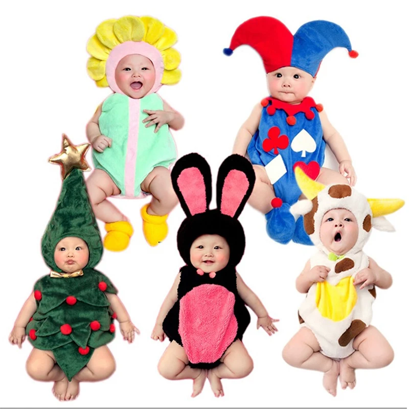 

Newborn Baby Novel Rompers Infants Cartoon Cute Onepiece Clothes Boys and Girls Bodysuits