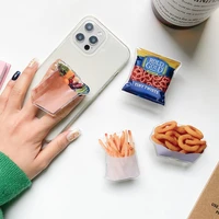 ins potato chip phone holder creative small snack fries retractable phone grip for iphone samsung xiaomi phone accessories