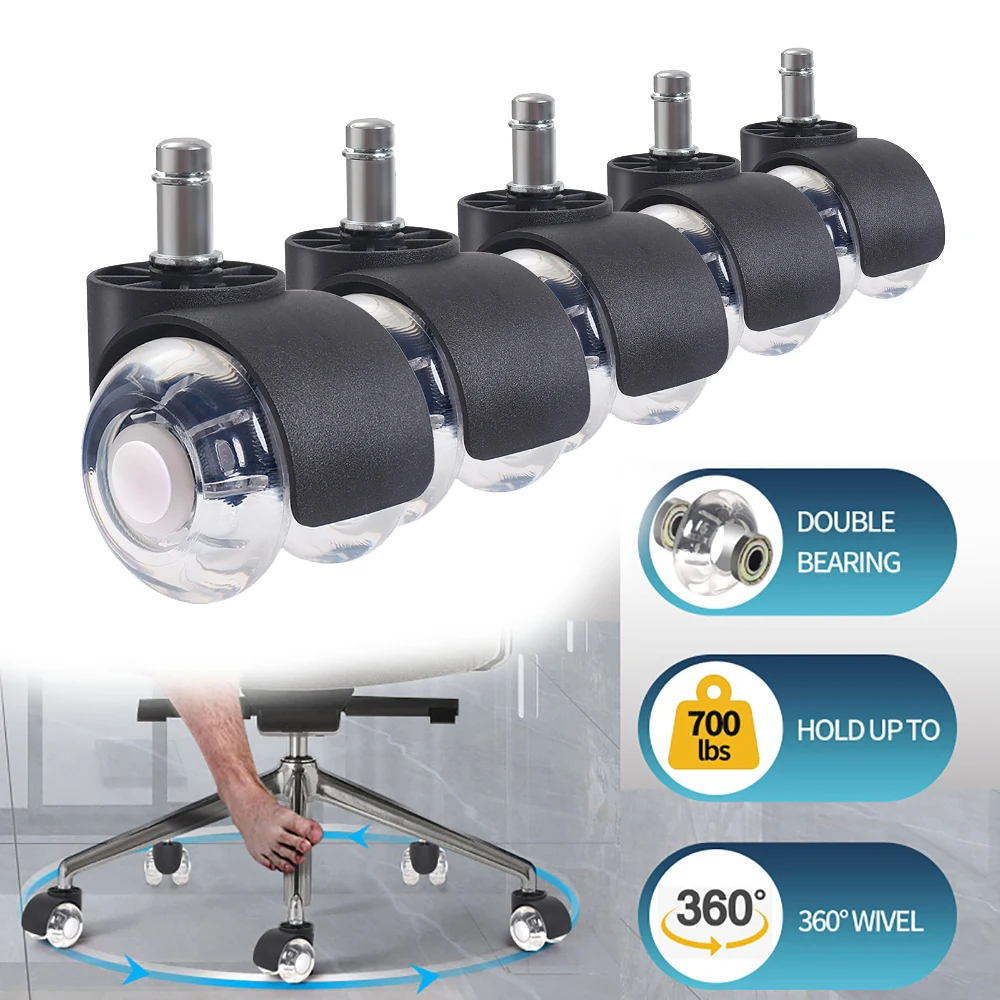 Pulley Roller Gaming Chair Caster Wheels