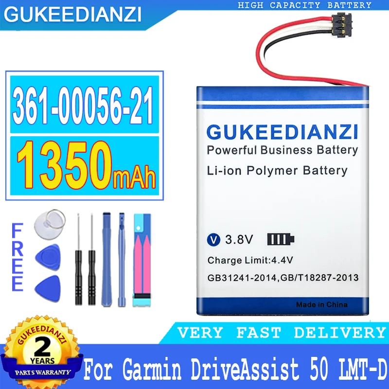 

1350 мАч GUKEEDIANZI сменный аккумулятор 361-00056-21 для Garmin drivehelp 50 LMT-D Driveluxe 50 LMTHD аккумулятор большой мощности