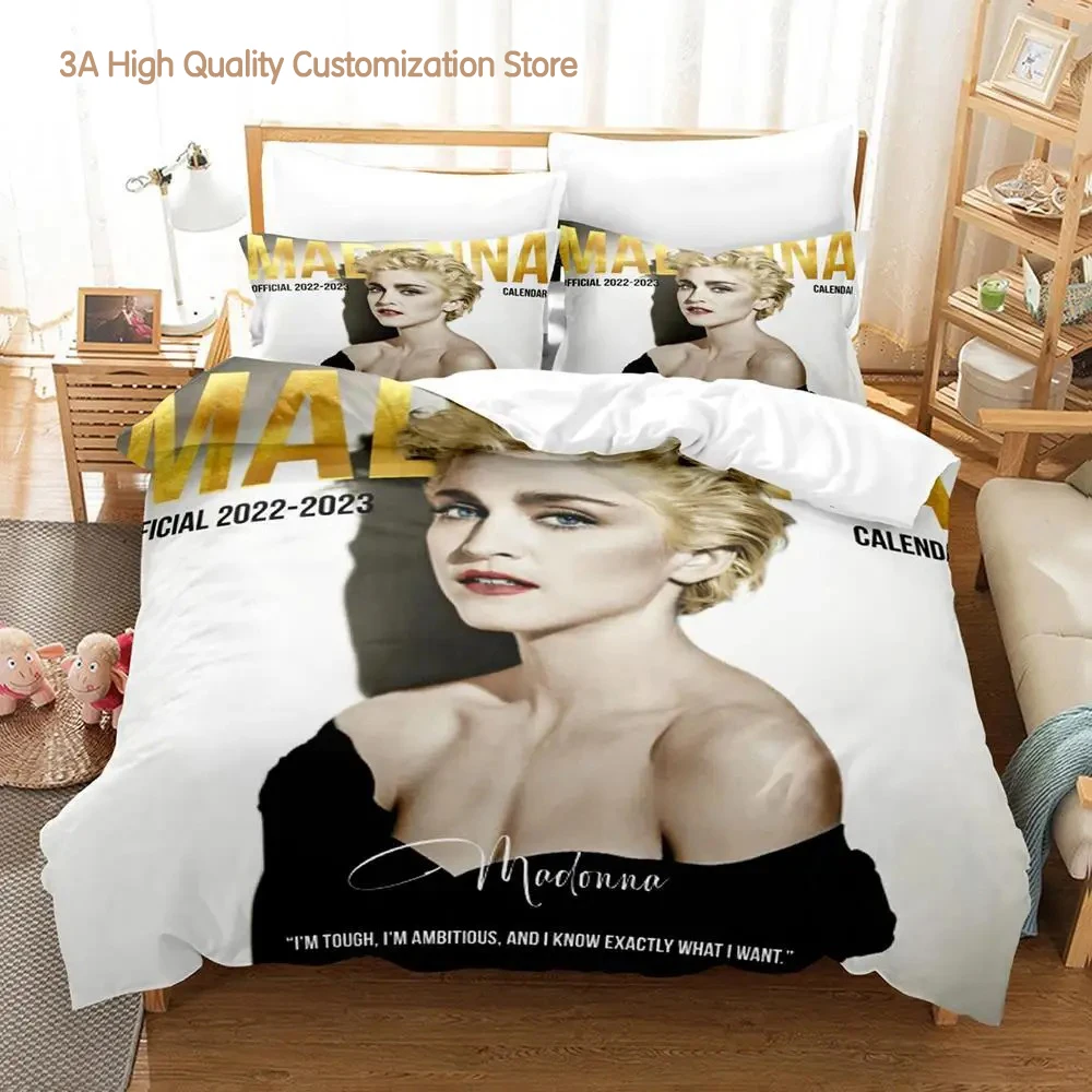 Фото Комплект постельного белья Singer Madonna Single Twin Full Queen King Size, комплект постельного белья для взрослых и мальчиков, комплекты пододеяльников для спальни, комплект простыней с 3D принтом №3
