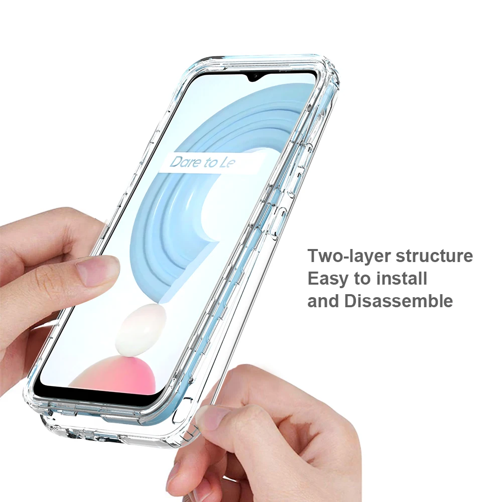 c21y 2021 crystal case gradient back panel shell for oppo realme c21y case realmi c21 y c 21 25 bumper cover phone funda c25y free global shipping