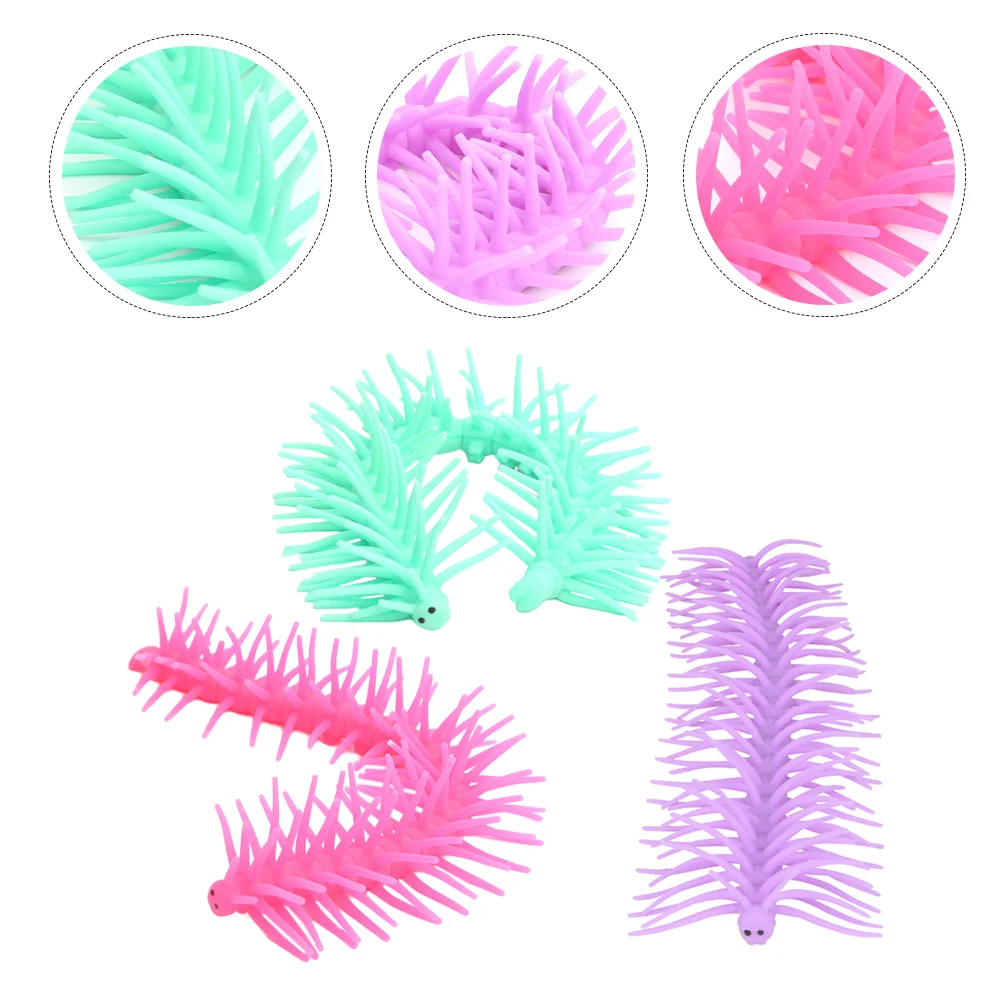 

3Pcs Stress Relief Toys Creative Vent Centipede for Relief Playing Kids Adults