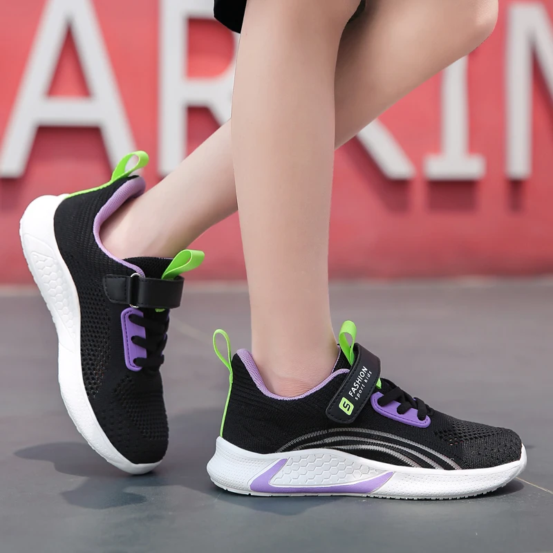 New Summer Girls Sneakers Breathable Children Running Shoes Light Cute Sneakers Kids Outdoor Casual Mesh Shoes for Girls Flat