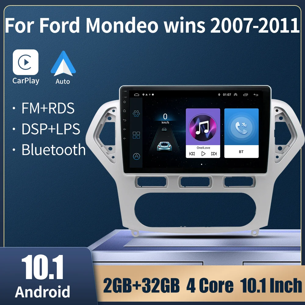 

Автомагнитола 2 Din на Android 10,1 для Ford Mondeo Wins 2007-2010, стерео, мультимедийный видеоплеер, головное устройство, навигация, GPS, CarPlay