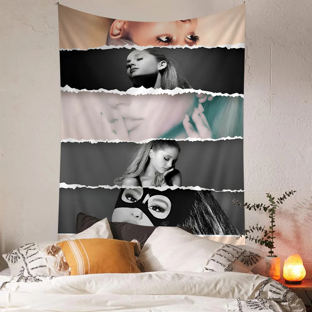 Певица Ариана-Гранде портретные позиции висящий богемный гобелен богемные