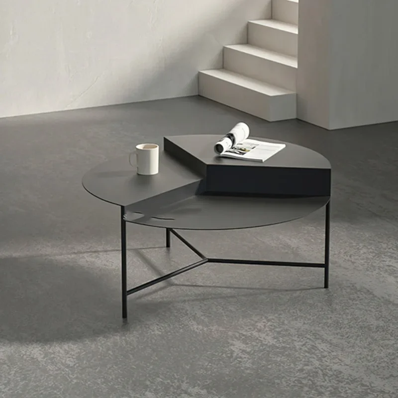 Железный круглый чайный столик современный простой для маленькой квартиры дома