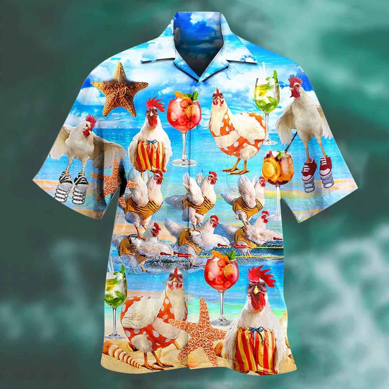 

Рубашка с принтом животных, Гавайские забавные рубашки для мужчин, мультяшный воротник с лацканами и коротким рукавом, мужская рубашка, рубашки, блузы, топы для отпуска, Новинка