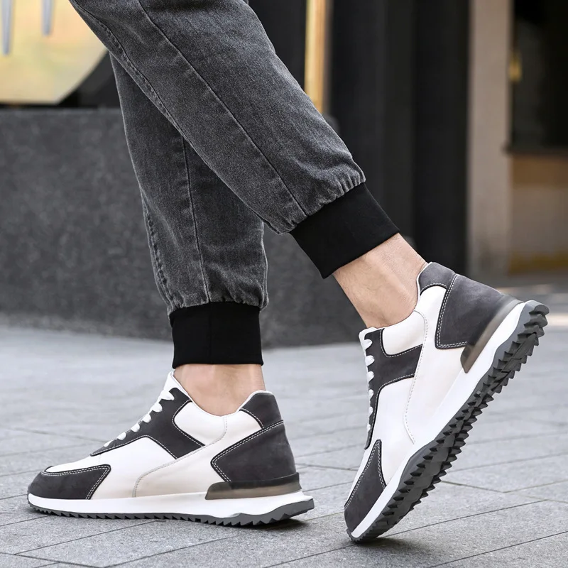 Height Increasing Shoe Men Taller Elevator 8CM Invisible Insole  baseball for Daily Men's Heighten Increased Wedding Oxfords Off