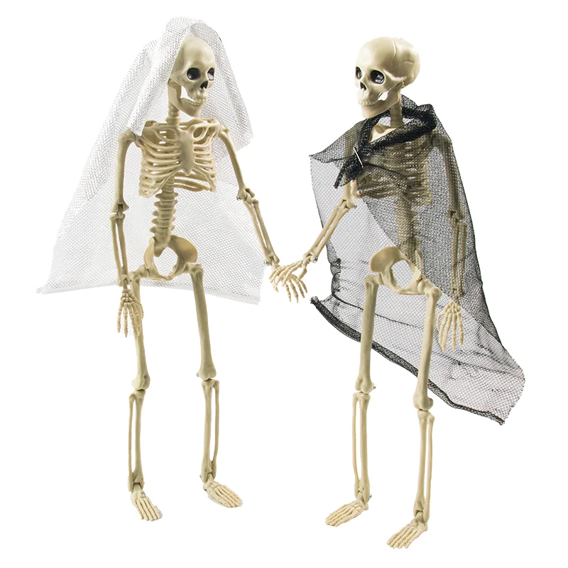 

16 дюймов, скелет, украшения для Хэллоуина, человек, невеста, жених, Череп, тело, подвесное украшение, Хэллоуин, вечеринка, реквизит для дома с ...