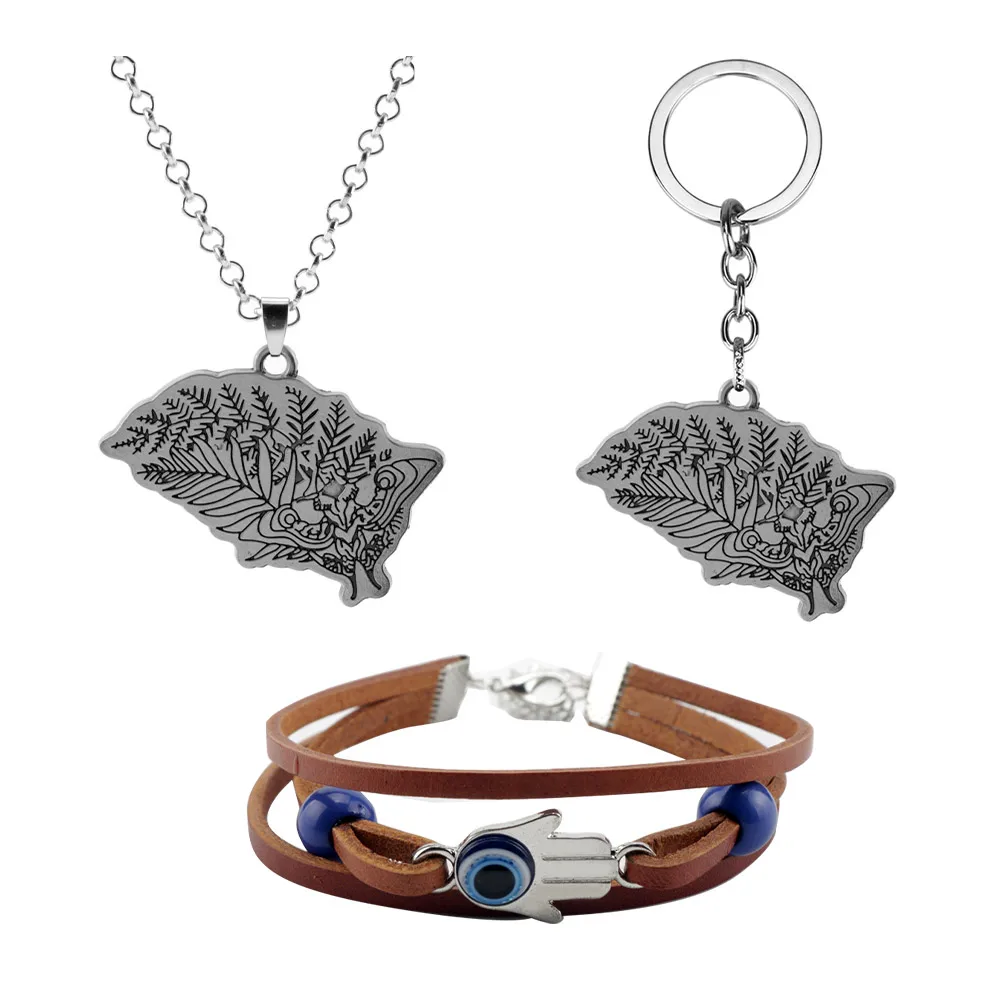 

The Last of Us Keychains Bracelet Metal Pendant Keyring Bead Chains Necklace For Men Women Car Jewelry Gifts