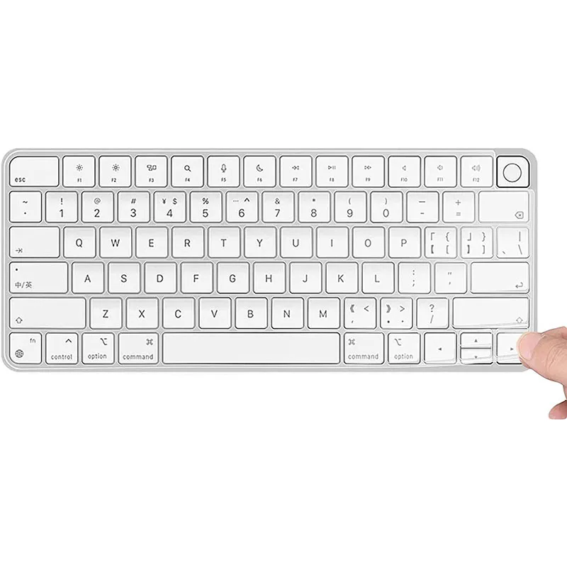 TPU Keyboard Cover Case for 2021 iMac 24 inch Apple Wireless Magic with Touch ID A2449, A2450  with Lock Key M1 Chip