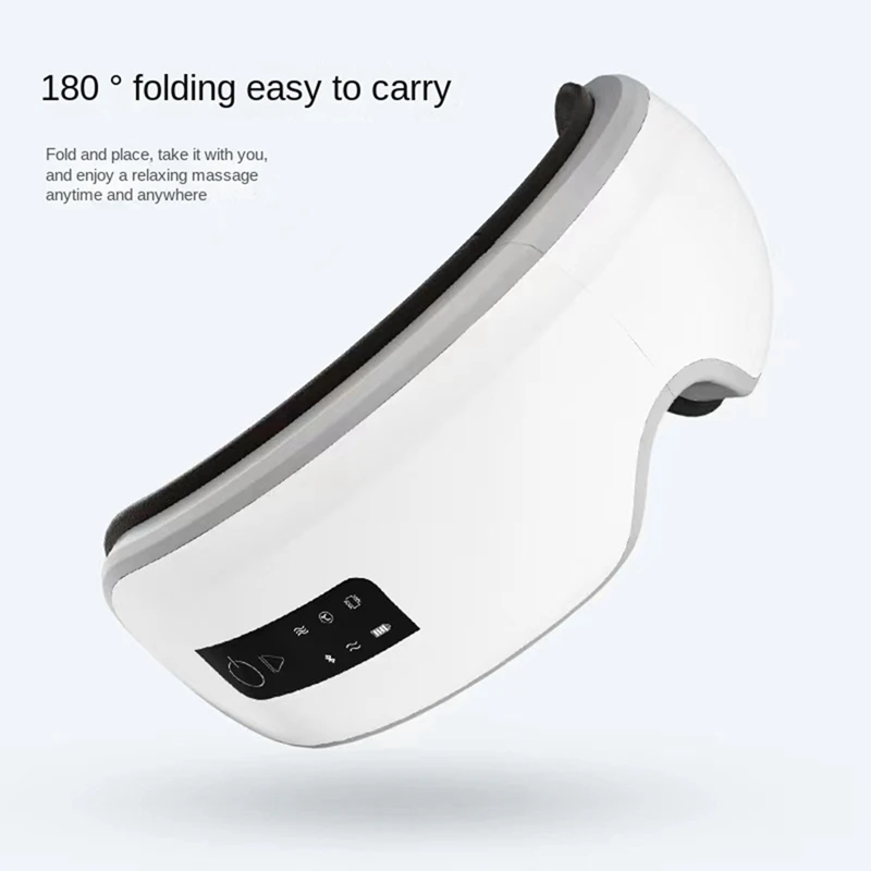 

Eye Massager For Migraines With Heat Compression Vibration Bluetooth Music Rechargeable For Relax Eye Strain