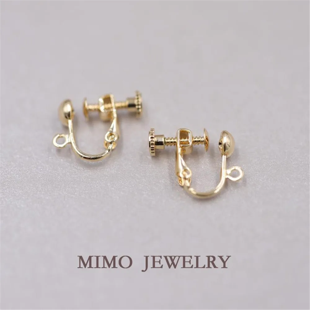 

Gold-plated earclip Adjustable earclip copper plated 14K gold DIY earpiece accessories