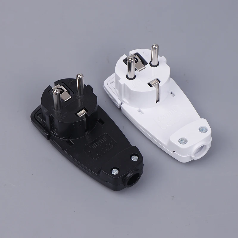 Сверхплоский переходник 250 В (16 А) с белой розеткой со складной ручкой и защитой от