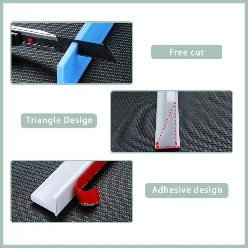 Сгибаемая силиконовая прочная водоудерживающая полоса для ванной комнаты двери