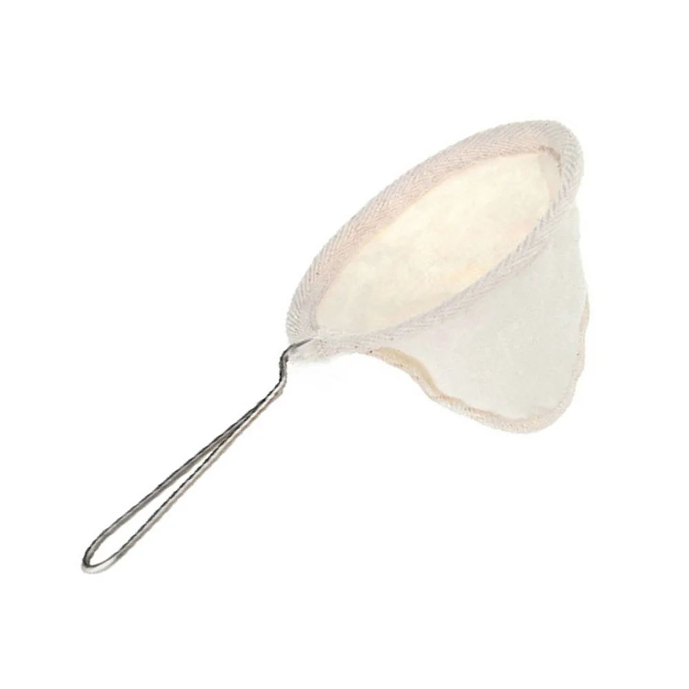 

Reusable Coffee Filter Flannel Cloth Coffee Tea Strainer with Stainless Steel Handle Drip Coffee Maker Accessories
