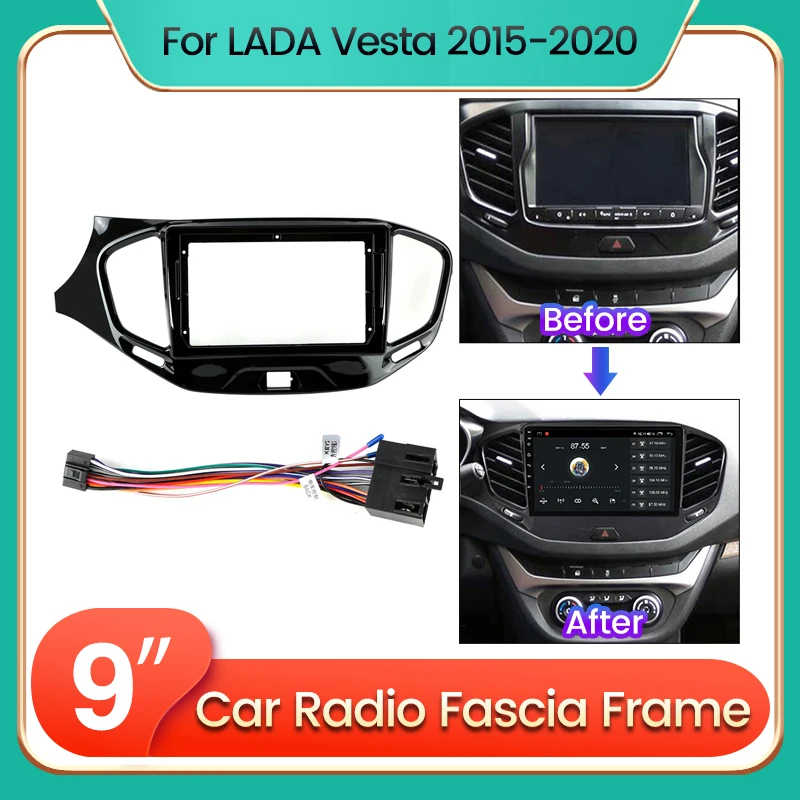 Рамка для автомагнитолы 9 дюймов Android 2 DIN LADA Vesta Cross Sport 2015 - 2020 |