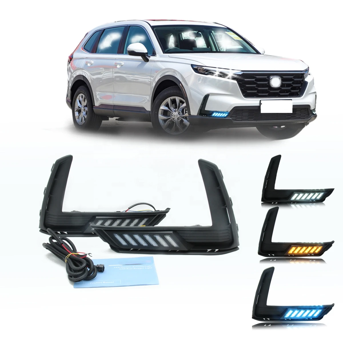 

Автомобиль, дневные ходовые огни, передний бампер, противотуманная модель, дневное освещение для Honda светодиодный CRV 2023