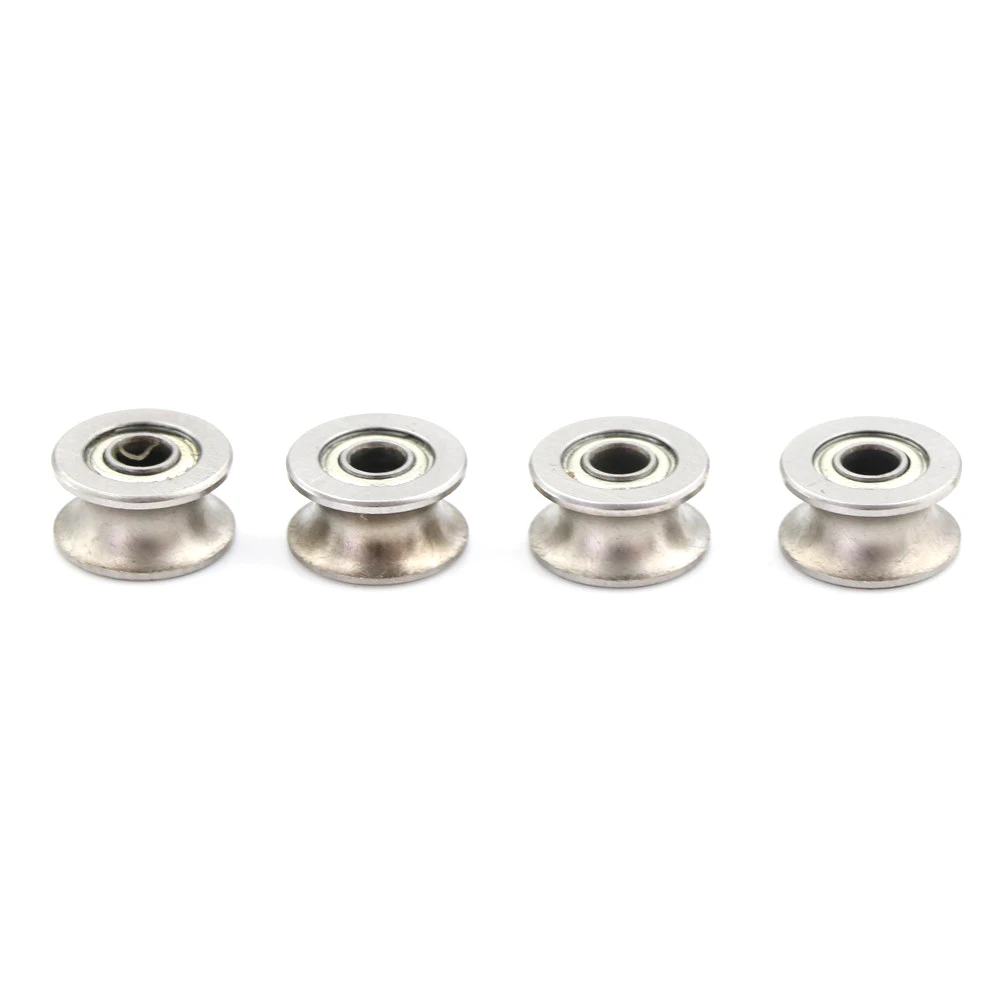 

4pcs 624UU U Groove HCS Guide Pulley Rail Ball Bearings Wheel Roll 4MM*13MM*7MM