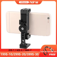 hdrig aluminum alloy phone tripod mount with cold shoe and 360 rotation for iphone samsung galaryhuawei oppo googlesony