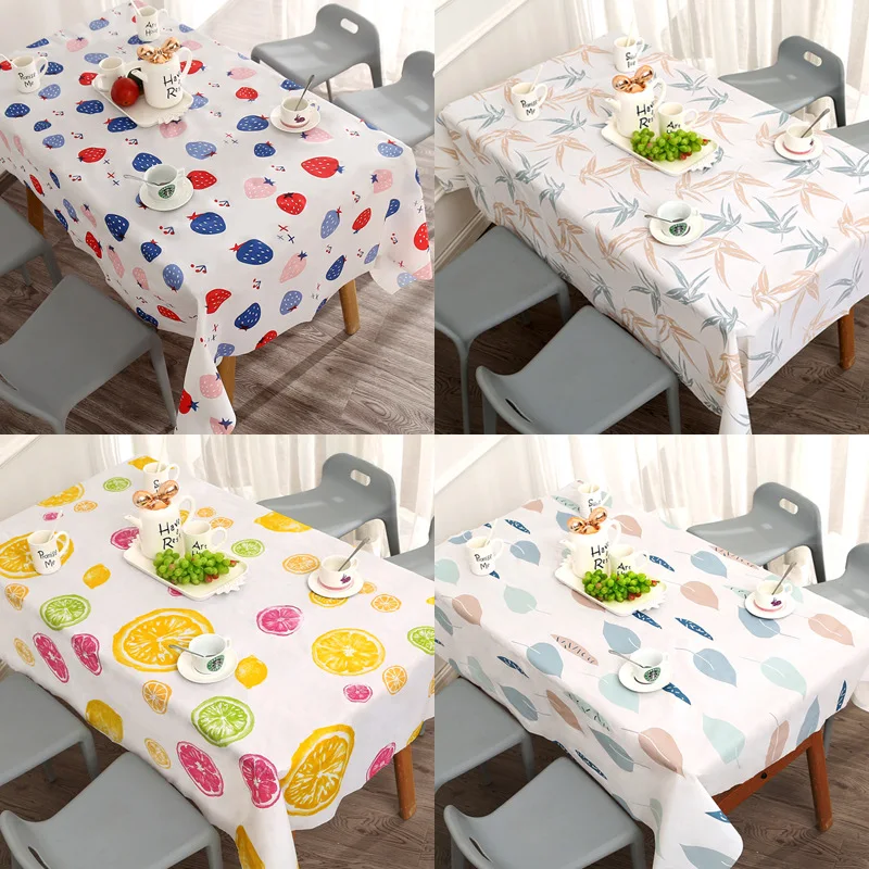 

Tablecovers 1Pcs Print PVC Nordic Style S/M/L Kitchen Accessories Rectangle Waterproof Home Decor