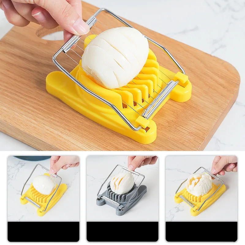 

Stainless Steel Egg Cutter Style Multi-purpose Egg Slicing Divider Fancy Egg Cutting Machine Kitchen Gadgets Cooking Accessories