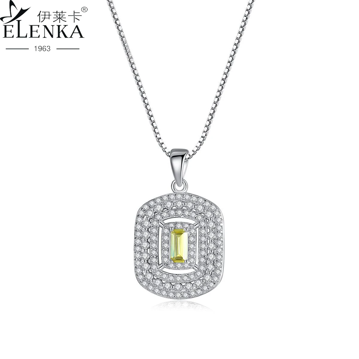 

Luxury Peridot Gemstone Pendants For Women Soild 925 Sterling Silver Necklaces for Christmas Birthday Gift Fashion Fine Jewelry