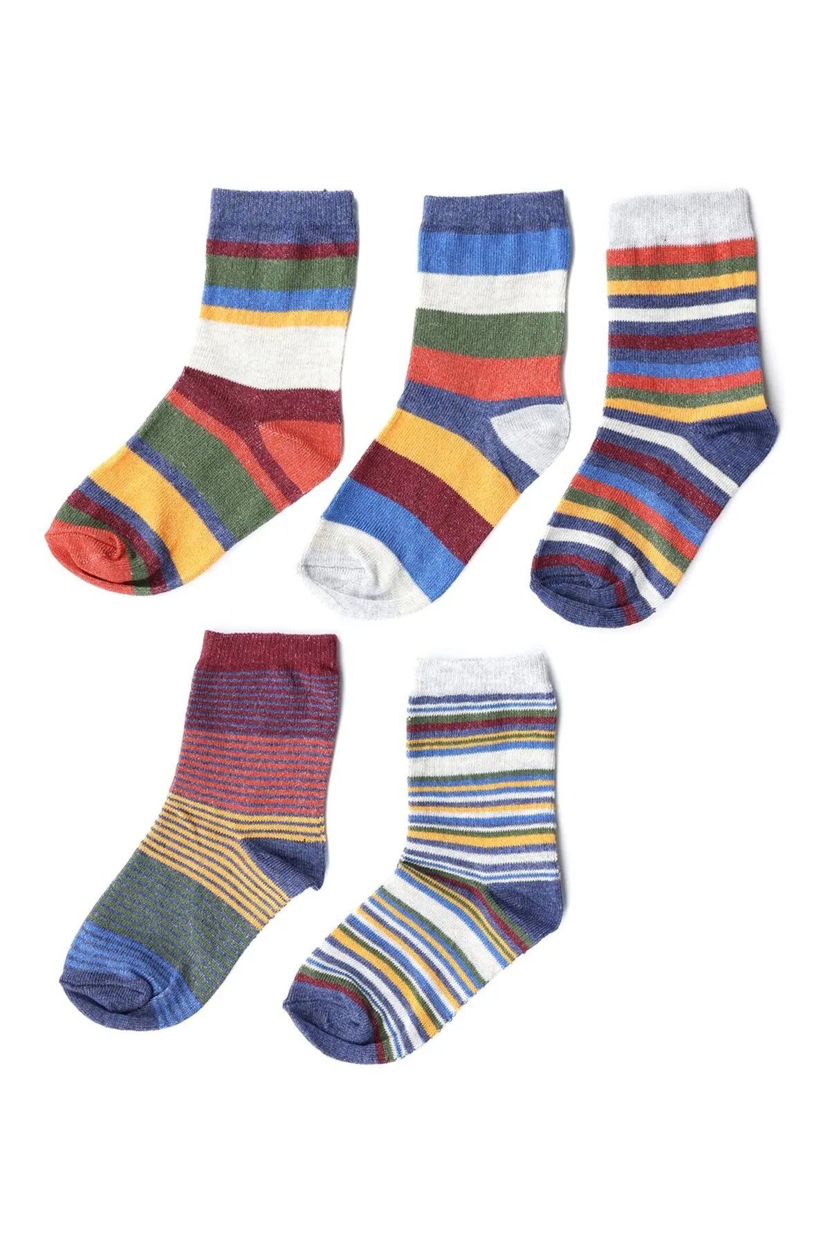 

COLOR STRIPE 5 LI SKT-B Multicolour Male Child Socket Socks