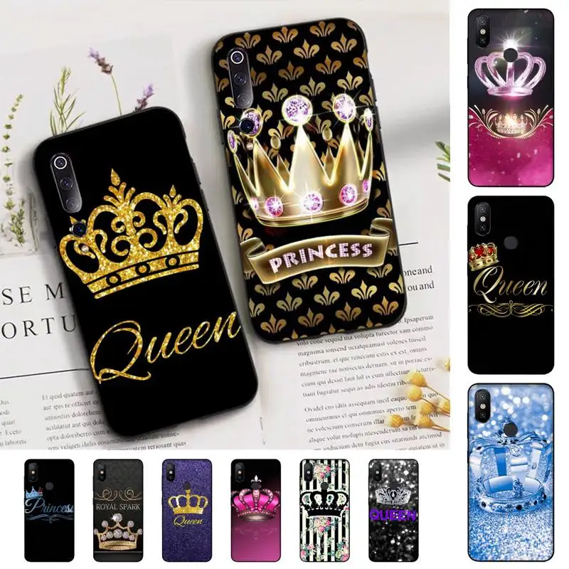 

Diamond Crown Phone Case for Xiaomi mi 5 6 8 9 10 lite pro SE Mix 2s 3 F1 Max2 3