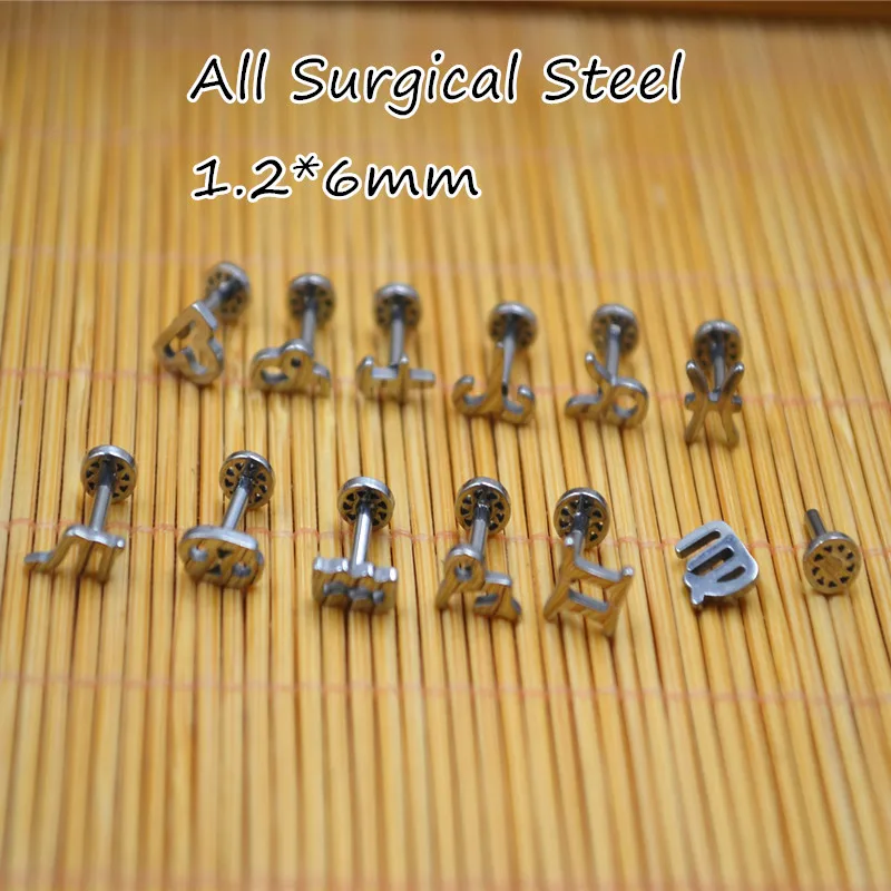 Набор для пирсинга тела 120 шт., ювелирное изделие из нержавеющей стали 16G x 6 мм, деталь для ушей, спираль, Козелка, стержень для пирсинга, серебро/золото, две стороны, новинка