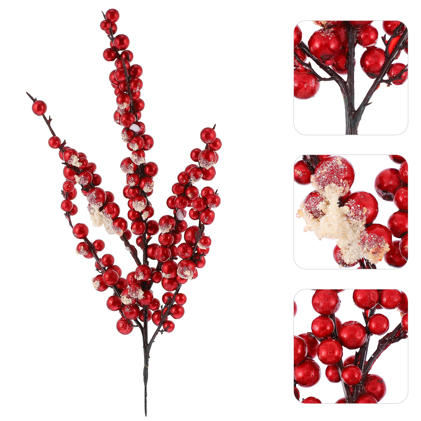 

Berry Artificial Christmas Picks Stems Branches Xmas Flowers Ornaments Tree Pick Wreath Faux Centerpiece