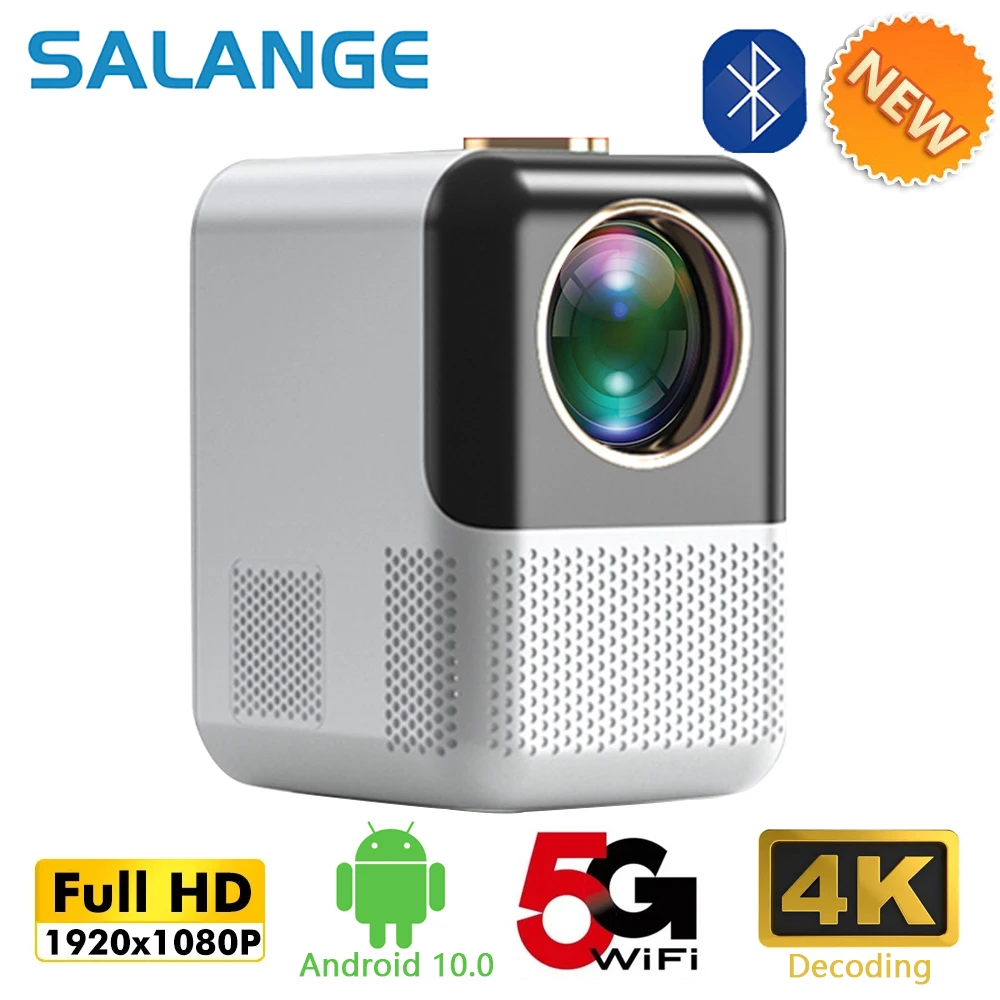 Salange P700 Wi-Fi Bluetooth Поддержка 1080P Проектор HD Movie Beamer Android 10 4k Видео Домашний кинотеатр Синхронизация iOS Android PK T2 MAX
