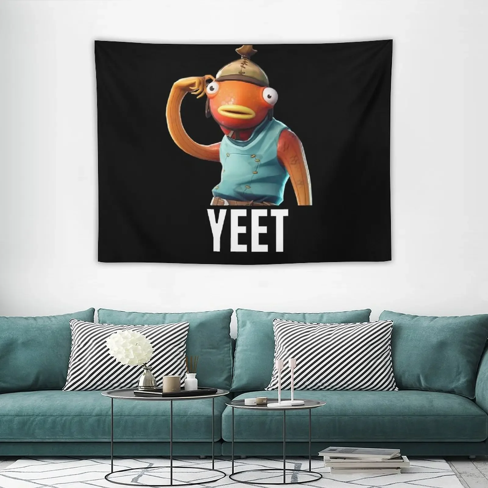 Yeet гобелен из кожи в виде рыбьей палочки милый Декор для комнаты украшение стен