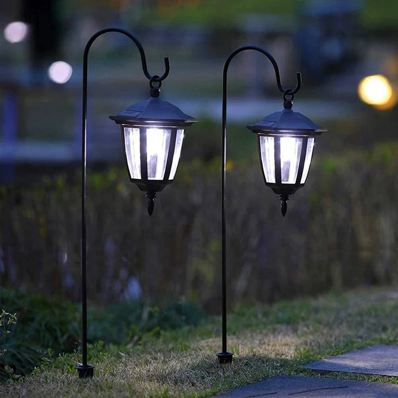 

Dual Use Shepherd Hook Lights Outdoor Solar Coach Lights With 8Shepherd Hooks, 8 Pack