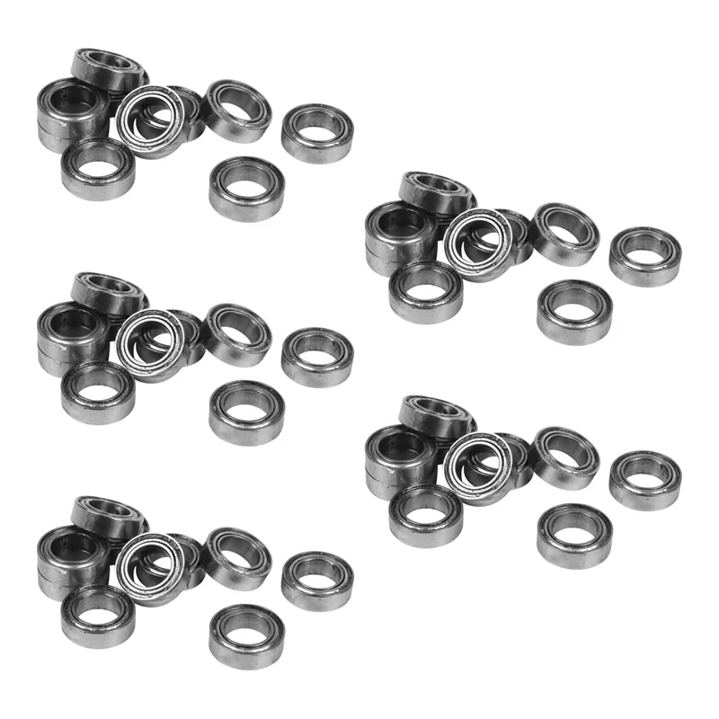 

50Pcs Miniature Sealed Metal Shielded Metric Radial Ball Bearing Model: MR106-ZZ 6X10x3mm