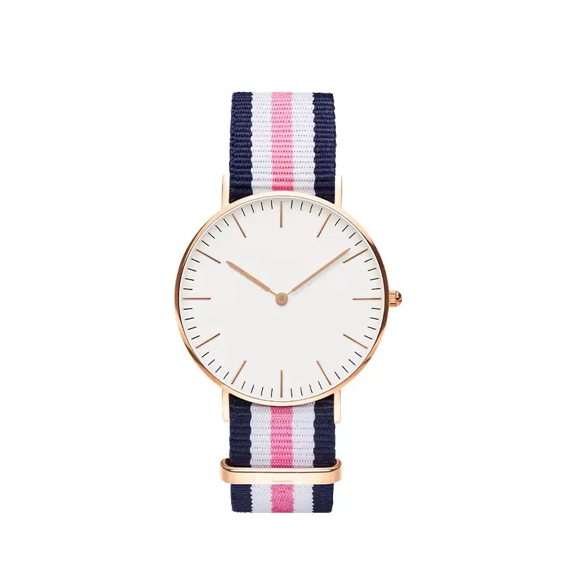 

Мужские Роскошные часы 2023, 36 мм, Модный популярный бренд, женские нейлоновые водонепроницаемые парные кварцевые часы Relogio Feminino