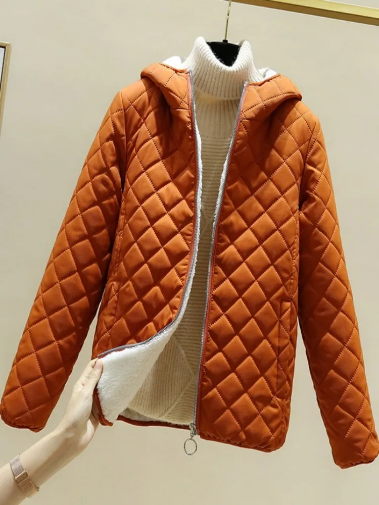 

Зимний новый однотонный хлопковый костюм с капюшоном, Модный женский зимний костюм в корейском повседневном стиле с длинным рукавом, утепленный хлопковый костюм