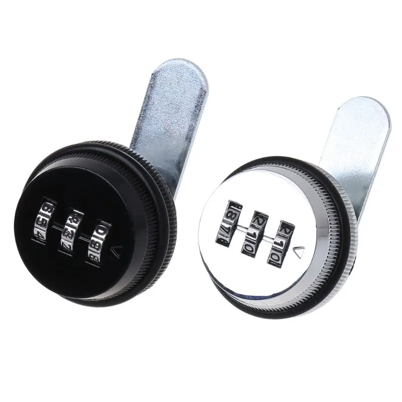 

3-Digit Combination Mailbox Lock 7/8" Rotary Tongue Cam Lock for Cabinet Drawer