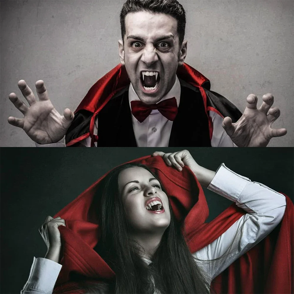 Зубы вампира клыки косплей протез с клеем для Хэллоуина костюм реквизит вставные