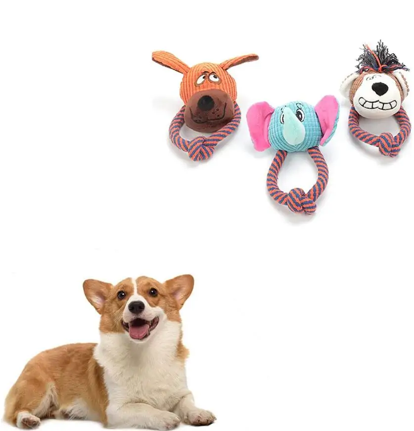 

Пищалка для собак, товары для домашних животных, жевательная игрушка, веревка в форме животного, игрушка для чистки маленьких и средних соба...