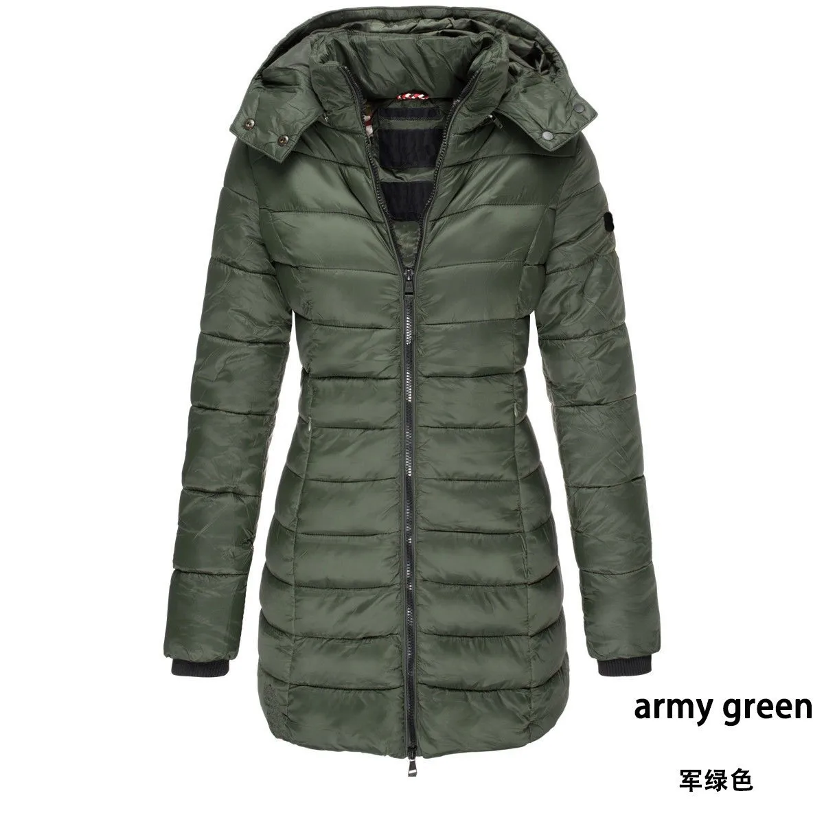New Fall and Winter Women's Warm Cotton Jacket Top Coat, Medium-length Slim Cotton Jacket Warm Hooded Down Parkas2022