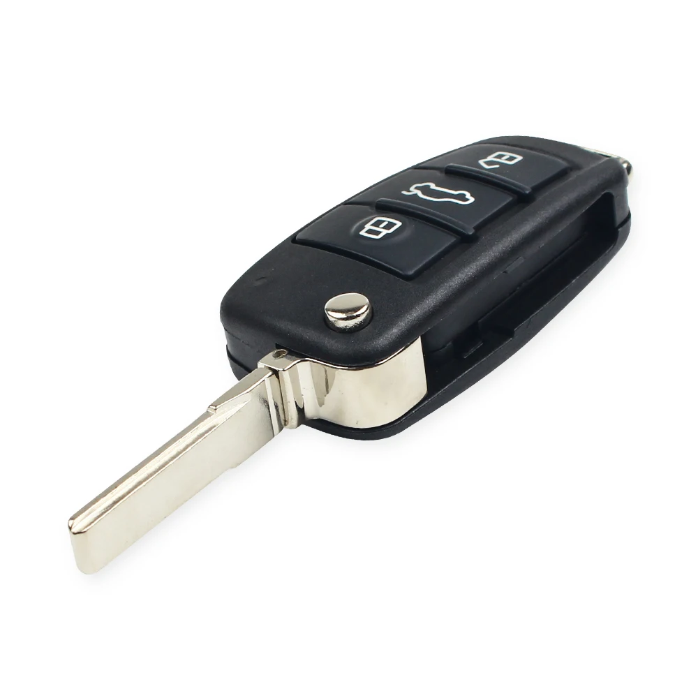 KEYYOU Сменный складной корпус ключа автомобиля 3/4 кнопки для Audi A6 A4 A2 A8 TT Q7 2005 2006 2007